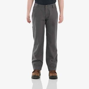 Carhartt Boys' Rugged Flex Canvas Utility Work Pant - Asphalt Grey -Size 14
